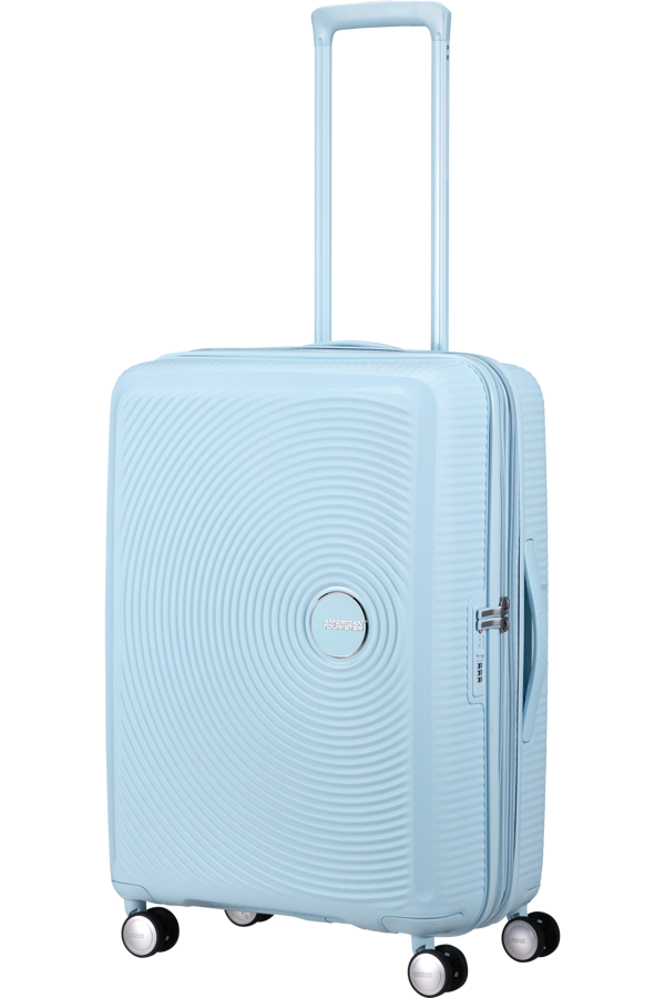 Mala de Viagem Média 67cm Expansível Azul Pastel - Soundbox | American Tourister®