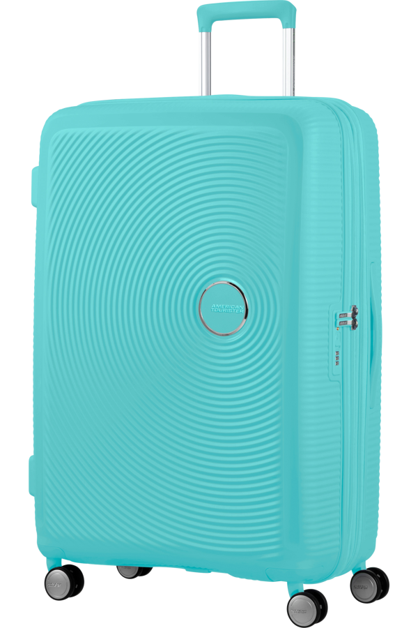 Mala de Viagem Grande 77cm Expansível Azul Piscina - Soundbox | American Tourister®