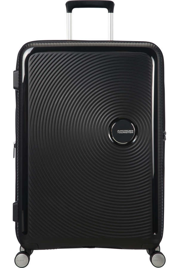 Mala de Viagem Grande 77cm Expansível Preta - Soundbox | American Tourister®