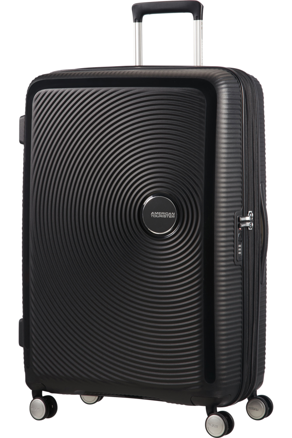 Mala de Viagem Grande 77cm Expansível Preta - Soundbox | American Tourister®