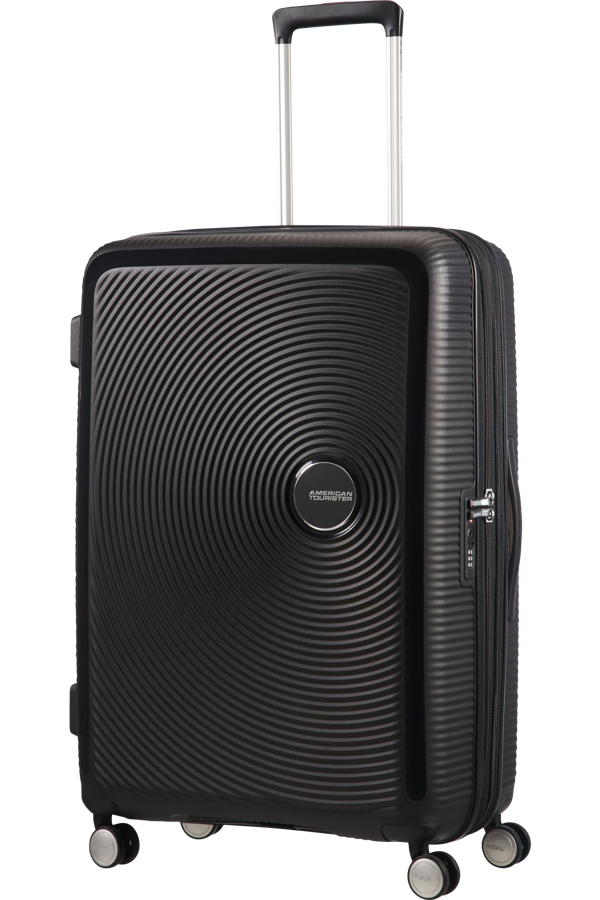 Mala de Viagem Grande 77cm Expansível Preta - Soundbox | American Tourister®