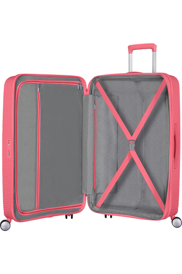 Mala de Viagem Grande 77cm Expansível Coral - Soundbox | American Tourister®