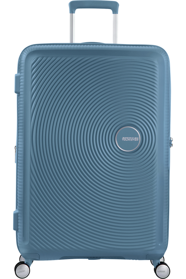 Mala de Viagem Grande 77cm Expansível Azul Pedra - Soundbox | American Tourister®