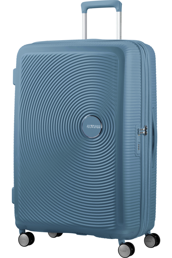Mala de Viagem Grande 77cm Expansível Azul Pedra - Soundbox | American Tourister®
