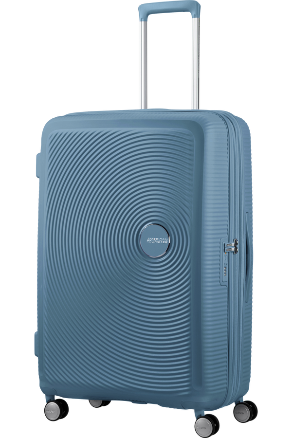 Mala de Viagem Grande 77cm Expansível Azul Pedra - Soundbox | American Tourister®
