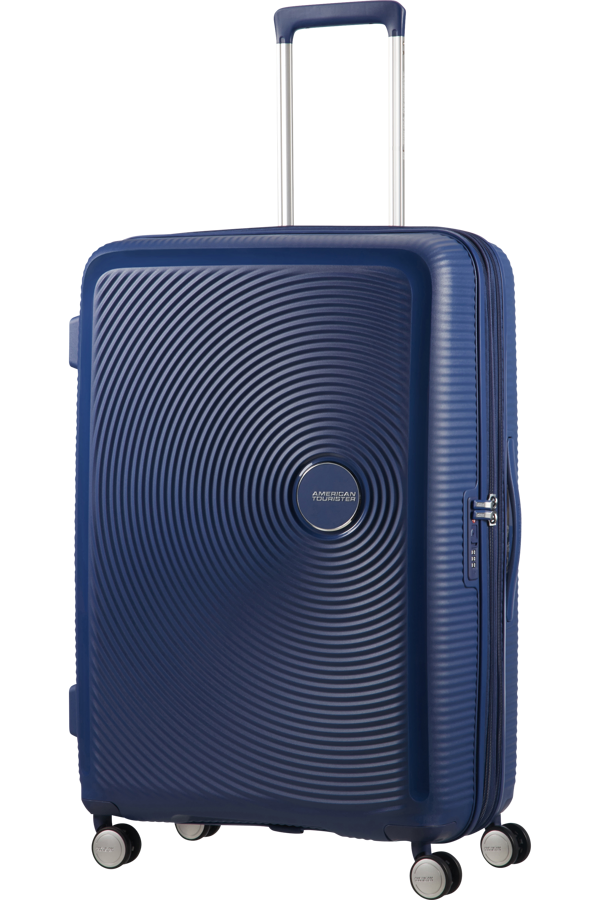 Mala de Viagem Grande 77cm Expansível Azul Meia-Noite - Soundbox | American Tourister®