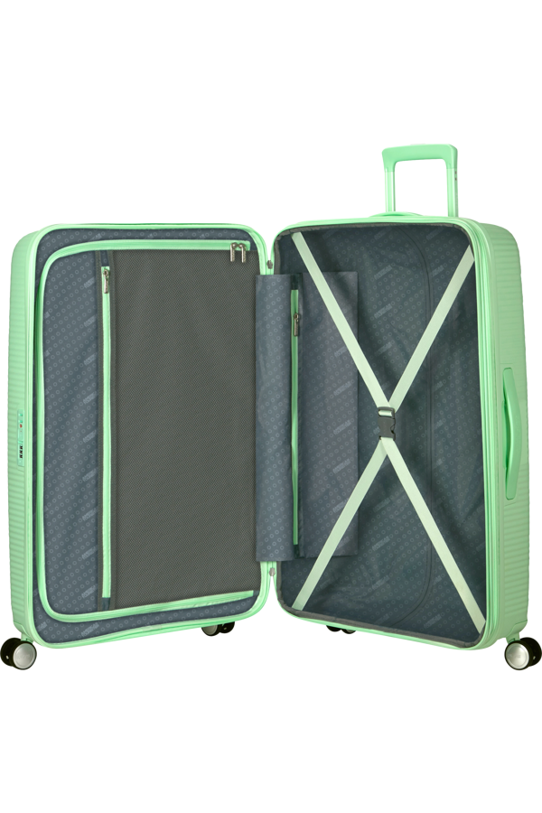 Mala de Viagem Grande 77cm Expansível Verde Pastel - Soundbox | American Tourister®