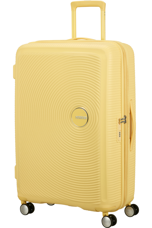 Mala de Viagem Grande 77cm Expansível Amarelo Pastel - Soundbox | American Tourister®