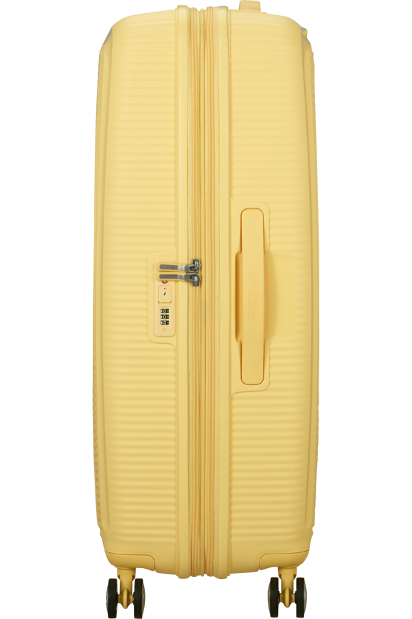 Mala de Viagem Grande 77cm Expansível Amarelo Pastel - Soundbox | American Tourister®