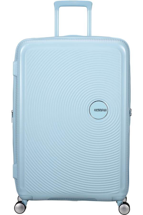 Mala de Viagem Grande 77cm Expansível Azul Pastel - Soundbox | American Tourister®