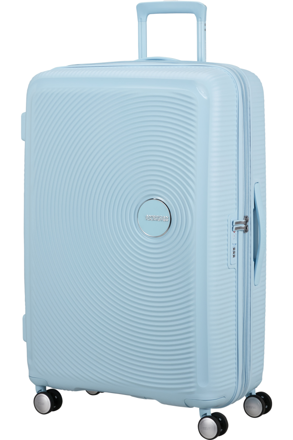 Mala de Viagem Grande 77cm Expansível Azul Pastel - Soundbox | American Tourister®