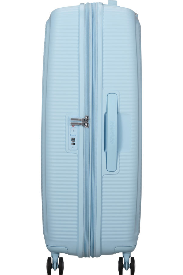 Mala de Viagem Grande 77cm Expansível Azul Pastel - Soundbox | American Tourister®