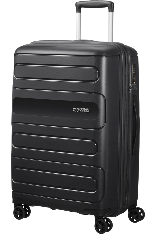 Mala de Viagem Média 68cm Expansível 4 Rodas Preta - Sunside | American Tourister®