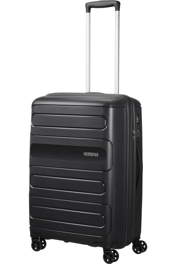 Mala de Viagem Média 68cm Expansível 4 Rodas Preta - Sunside | American Tourister®