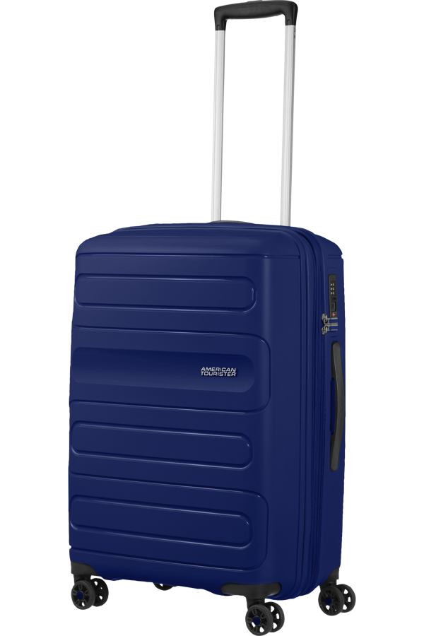 Mala de Viagem Média 68cm Expansível 4 Rodas Azul Marinho - Sunside | American Tourister®