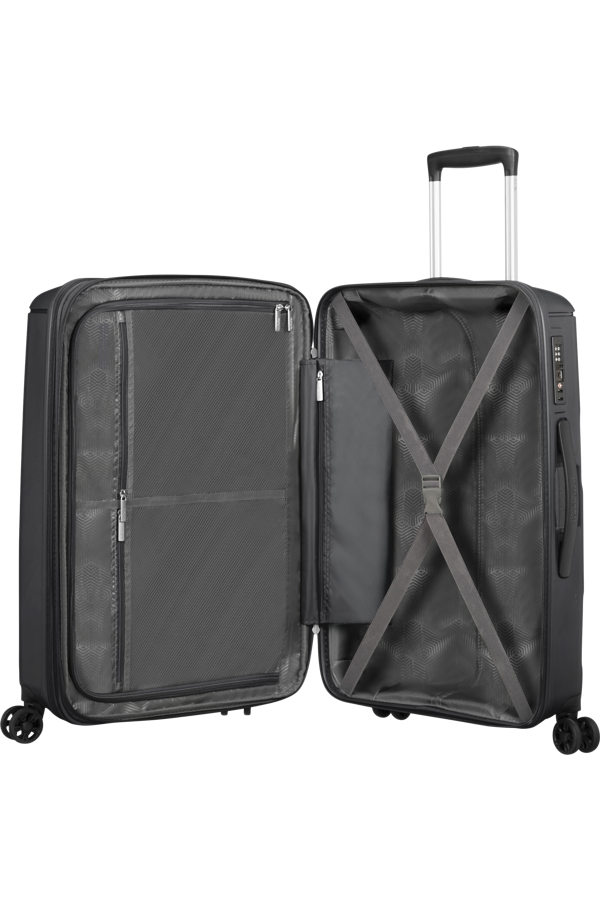 Mala de Viagem Grande 77cm Expansível 4 Rodas Preta - Sunside | American Tourister®