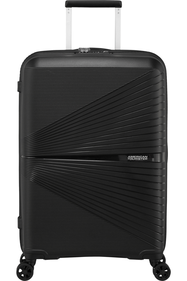 Mala de Viagem Superleve Média 67cm 4 Rodas Preta - Airconic | American Tourister®
