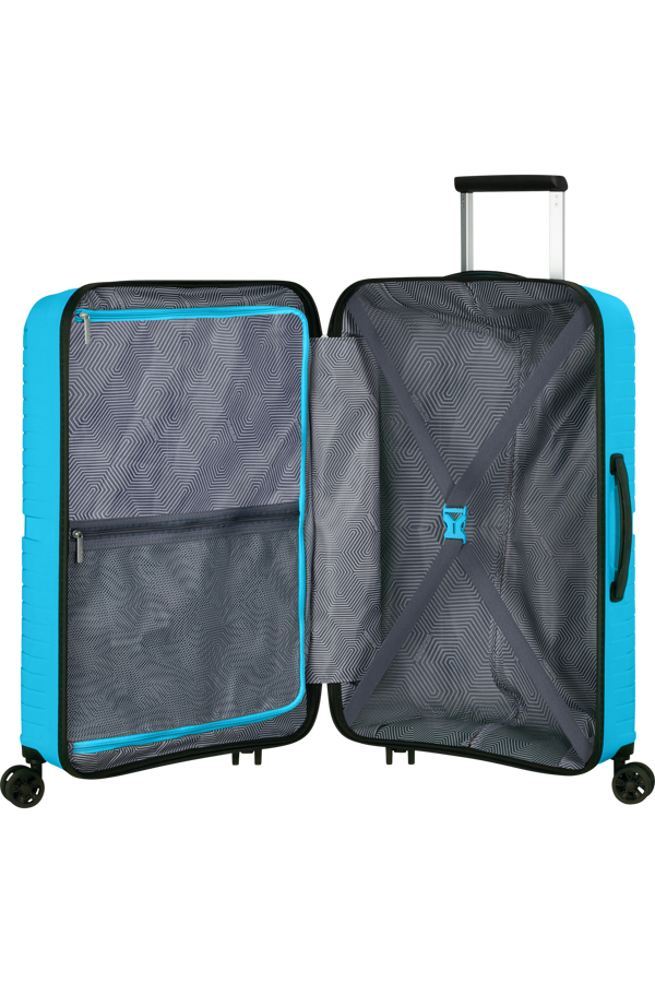 Mala de Viagem Superleve Média 67cm 4 Rodas Azul - Airconic | American Tourister®