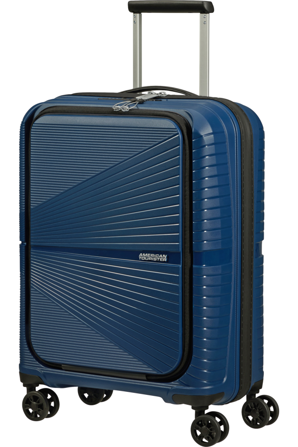 Mala de Cabine Superleve 55cm 4 Rodas com Bolso para Portátil 15.6 Azul Meia-Noite - Airconic | Ame