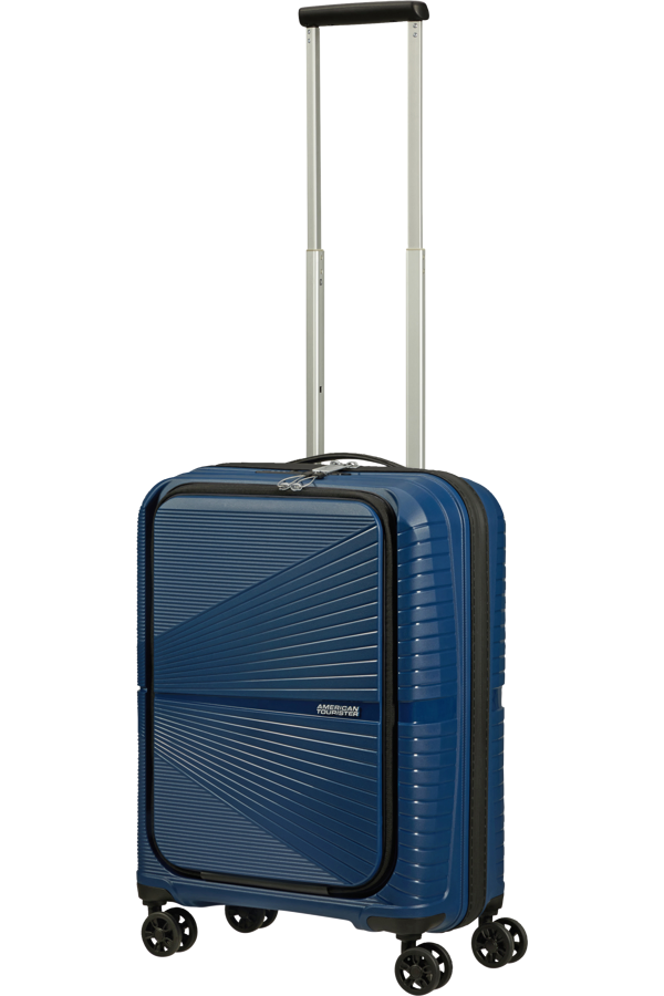 Mala de Cabine Superleve 55cm 4 Rodas com Bolso para Portátil 15.6 Azul Meia-Noite - Airconic | Ame