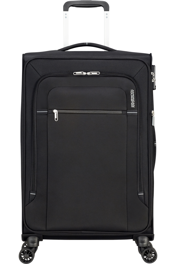 Mala de Viagem Média 67cm Expansível 4 Rodas Preto/Cinza - Crosstrack | American Tourister