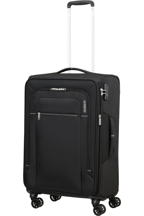 Mala de Viagem Média 67cm Expansível 4 Rodas Preto/Cinza - Crosstrack | American Tourister