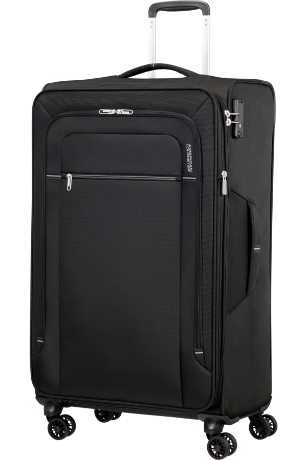 Mala de Viagem Grande 79cm Expansível 4 Rodas Preto/Cinza - Crosstrack | American Tourister