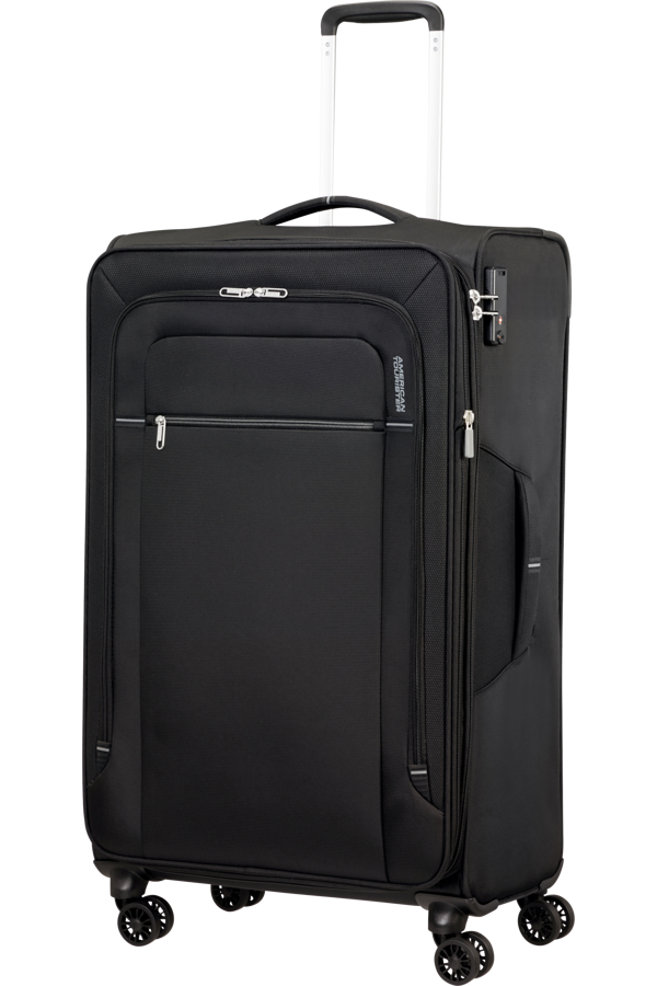 Mala de Viagem Grande 79cm Expansível 4 Rodas Preto/Cinza - Crosstrack | American Tourister
