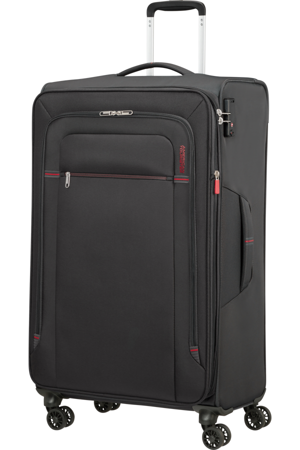 Mala de Viagem Grande 79cm Expansível 4 Rodas Cinzento/Vermelho - Crosstrack | American Tourister