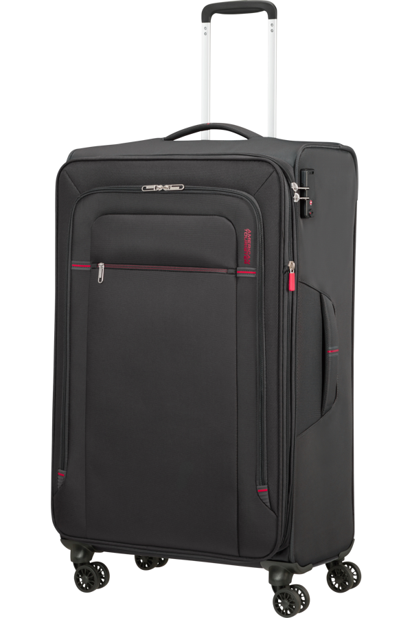 Mala de Viagem Grande 79cm Expansível 4 Rodas Cinzento/Vermelho - Crosstrack | American Tourister