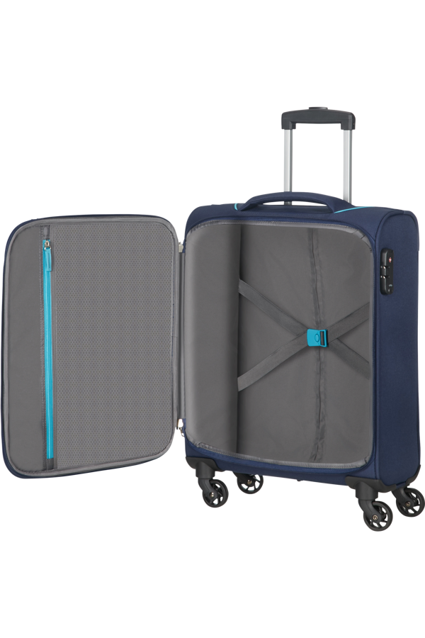 Mala de Cabine 55cm 4 Rodas Azul Escuro/Azul - Summer Session | American Tourister