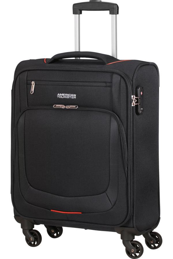 Mala de Cabine 55cm 4 Rodas Preto/Vermelho - Summer Session | American Tourister