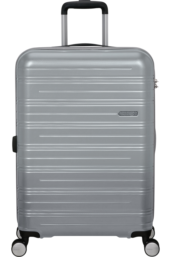 Mala de Viagem Média 67cm 4 Rodas Prateada - High Turn | American Tourister