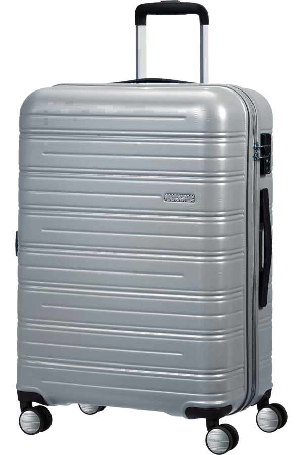Mala de Viagem Média 67cm 4 Rodas Prateada - High Turn | American Tourister
