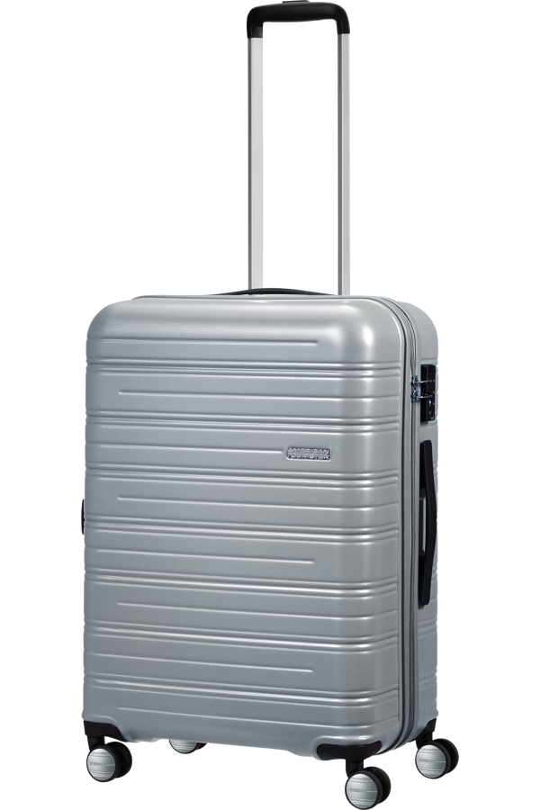 Mala de Viagem Média 67cm 4 Rodas Prateada - High Turn | American Tourister