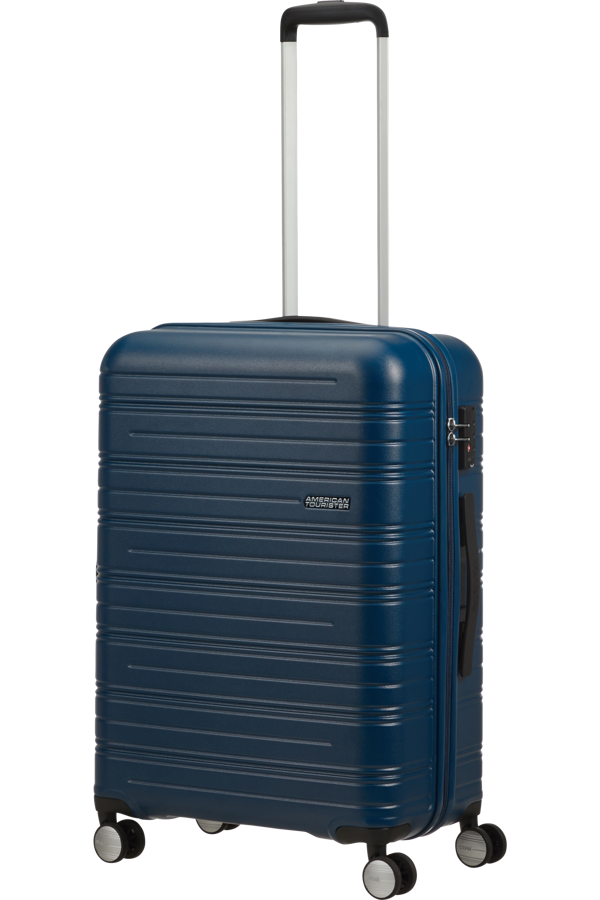 Mala de Viagem Média 67cm 4 Rodas Azul Mate - High Turn | American Tourister
