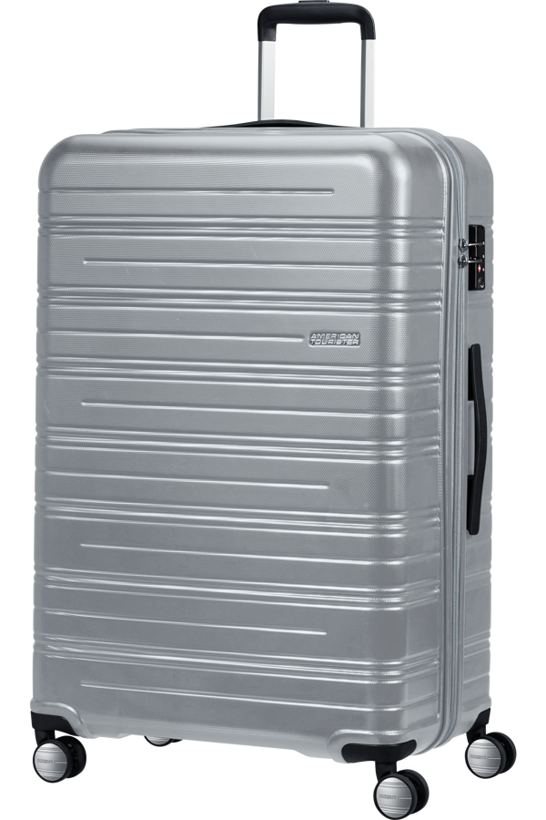 Mala de Viagem Grande 77cm 4 Rodas Prateada - High Turn | American Tourister