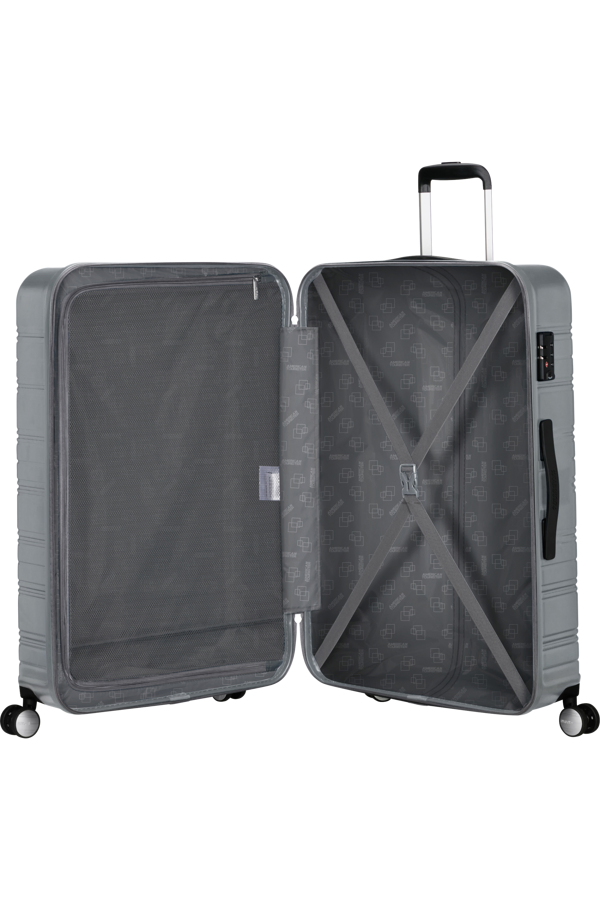 Mala de Viagem Grande 77cm 4 Rodas Prateada - High Turn | American Tourister