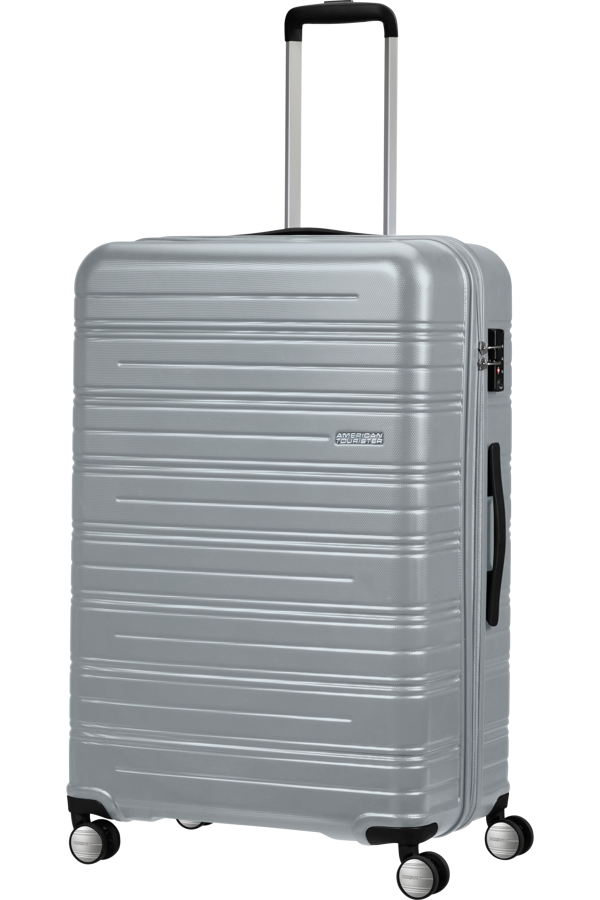 Mala de Viagem Grande 77cm 4 Rodas Prateada - High Turn | American Tourister