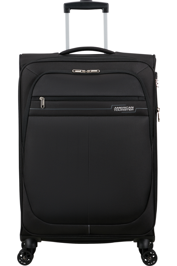Mala de Viagem Média 68cm Expansível 4 Rodas Preta/Cinzenta - Deep Dive | American Tourister