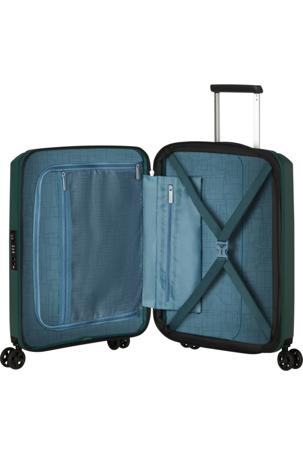 Mala de Cabine 55cm Expansível 4 Rodas Verde-Floresta - AeroStep | American Tourister
