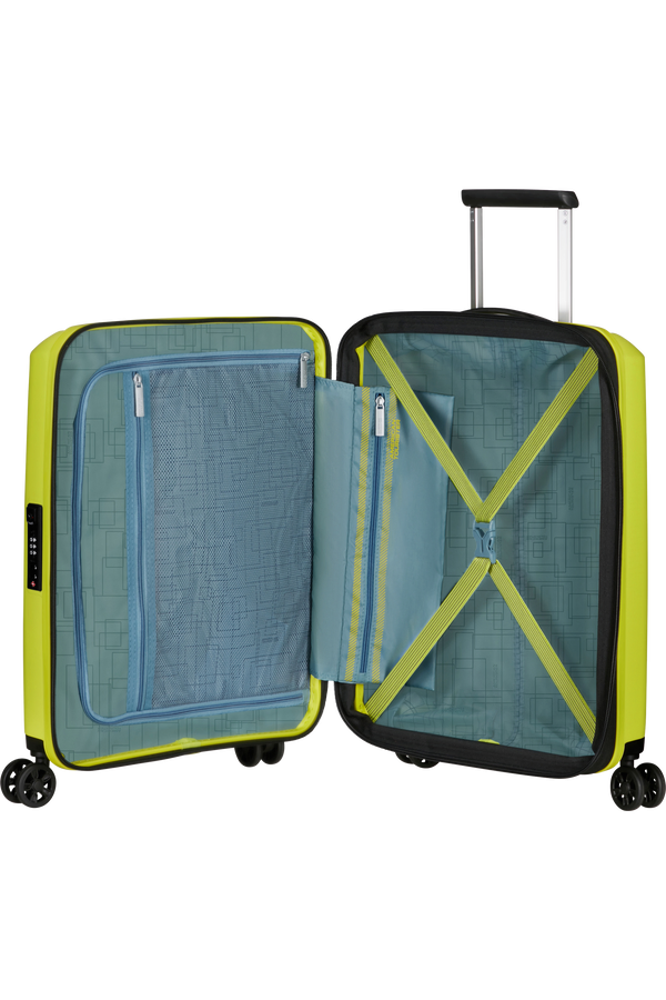 Mala de Cabine 55cm Expansível 4 Rodas Verde Lima - AeroStep | American Tourister