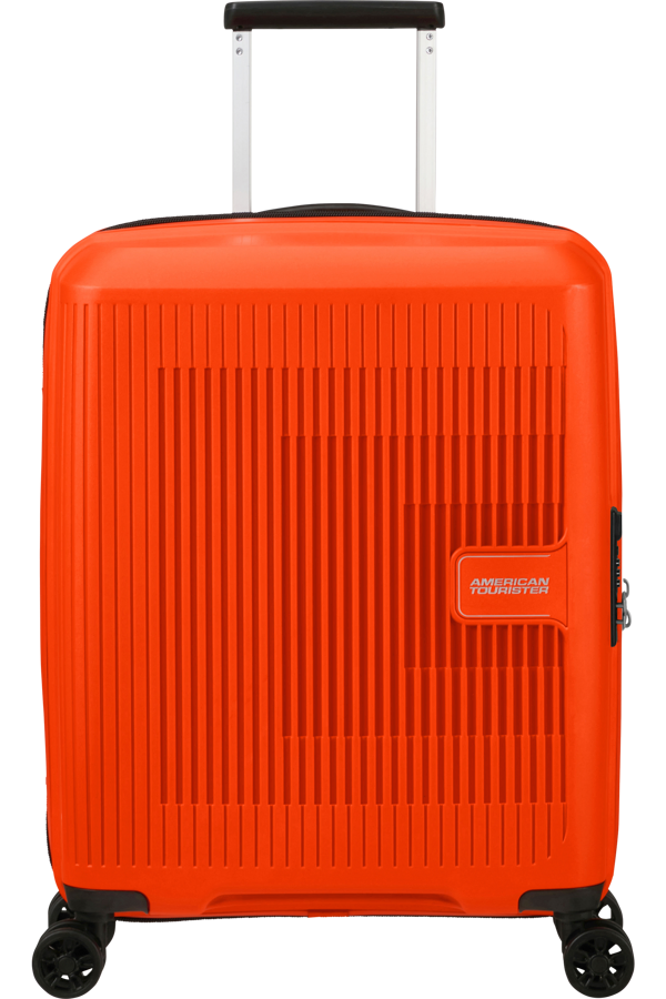 Mala de Cabine 55cm Expansível 4 Rodas Laranja Brilhante - AeroStep | American Tourister