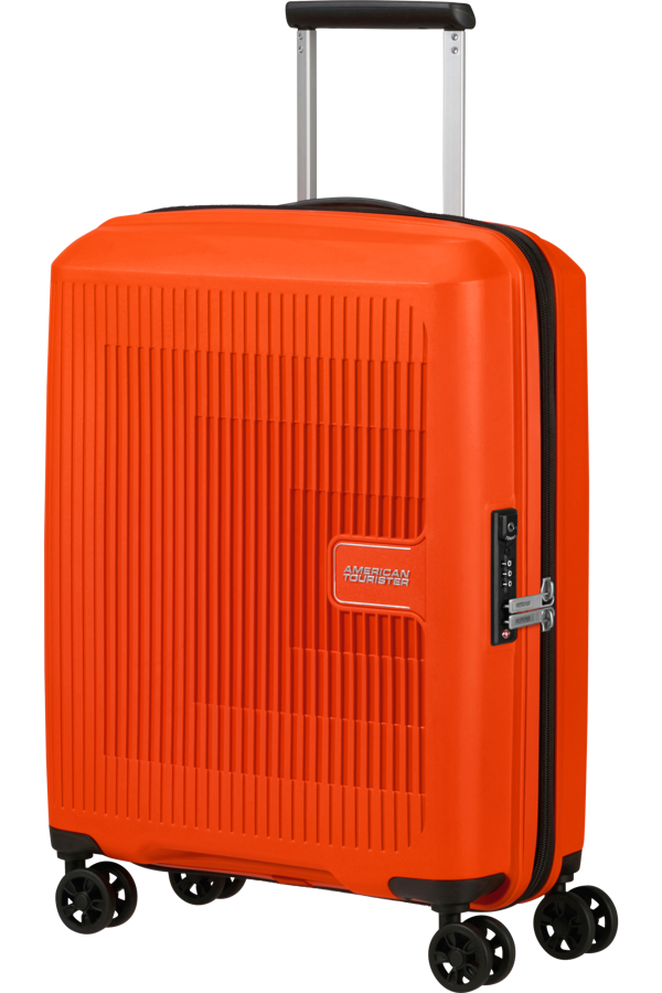 Mala de Cabine 55cm Expansível 4 Rodas Laranja Brilhante - AeroStep | American Tourister