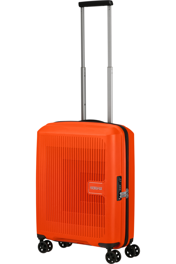 Mala de Cabine 55cm Expansível 4 Rodas Laranja Brilhante - AeroStep | American Tourister
