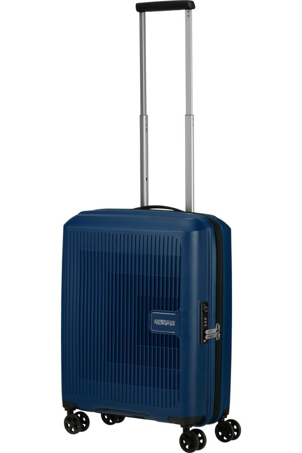 Mala de Cabine 55cm Expansível 4 Rodas Azul-Marinho - AeroStep | American Tourister