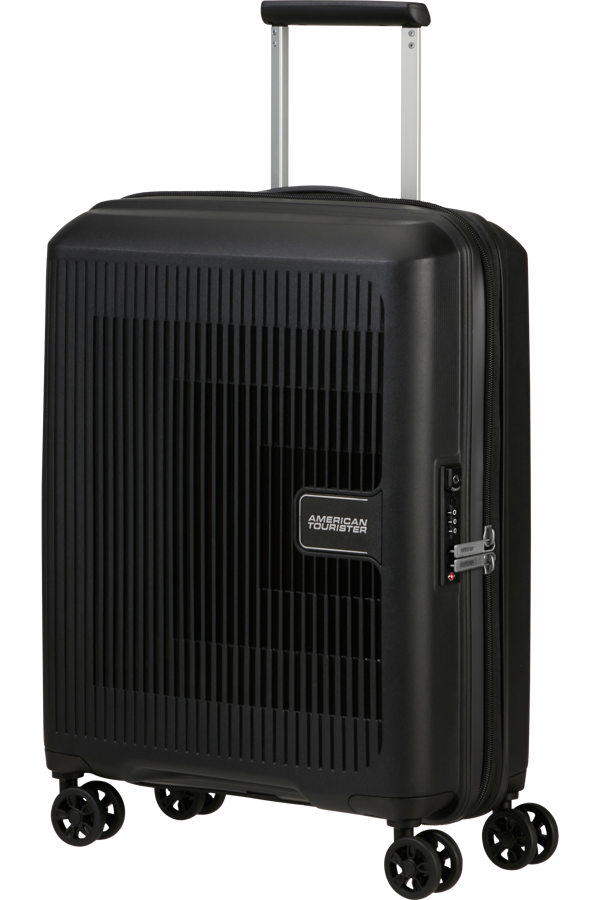 Mala de Cabine 55cm Expansível 4 Rodas Preta - AeroStep | American Tourister