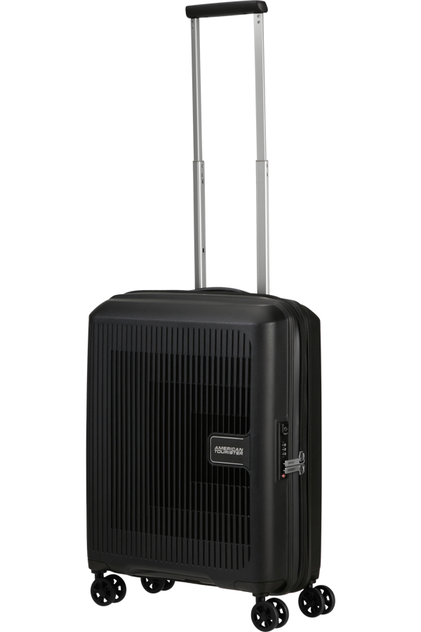 Mala de Cabine 55cm Expansível 4 Rodas Preta - AeroStep | American Tourister