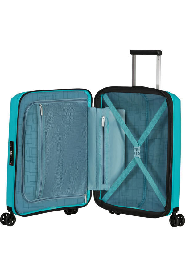 Mala de Cabine 55cm Expansível 4 Rodas Tónico Turquesa - AeroStep | American Tourister