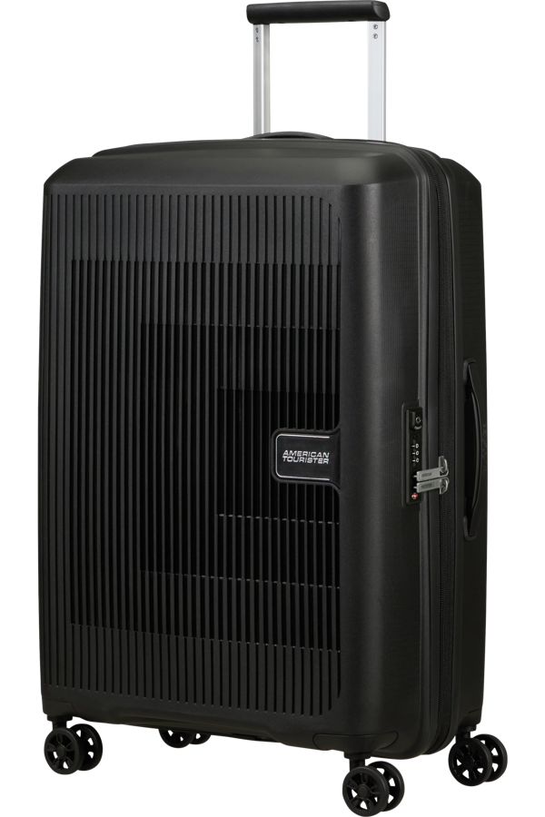 Mala de Viagem Média 67cm Expansível 4 Rodas Preta - AeroStep | American Tourister